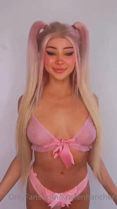 Kristen Hancher Pink Bikini Striptease 3